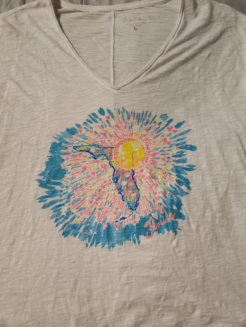 Lilly 🩷s Florida V-Neck Graphic TEE